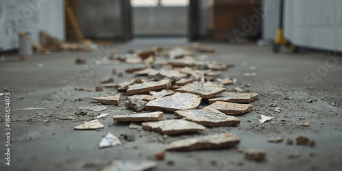Damaged floor tiles from ja...