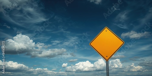 Dark blue sky with cumulus ...