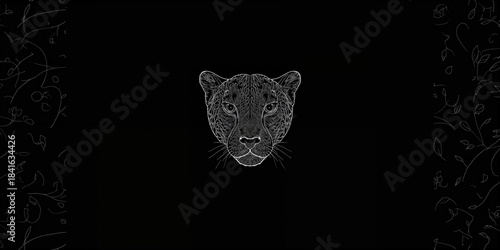 Black background with a vec...
