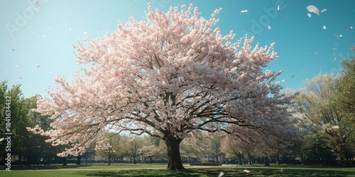 Fully bloomed cherry blosso...