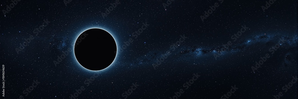 Fototapeta premium Space scene with stars and nebulae, used as a background for celestial-themed layouts
