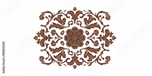 Embossed leather with flora...