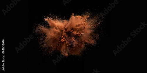 Abstract brown dust dispers...
