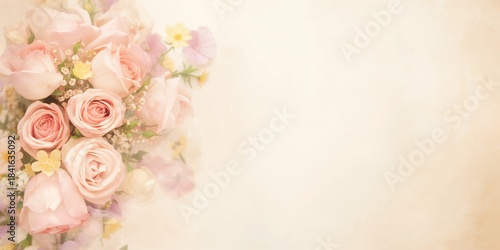 Light pink roses with soft ...