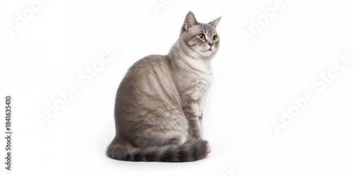 British Shorthair cat facin...