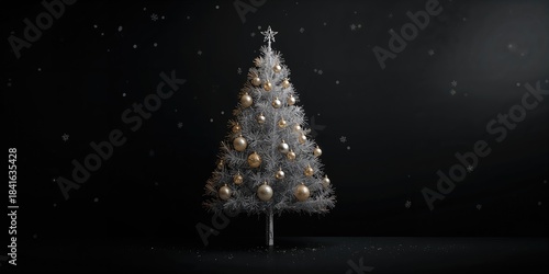 Silver Christmas tree on a ...