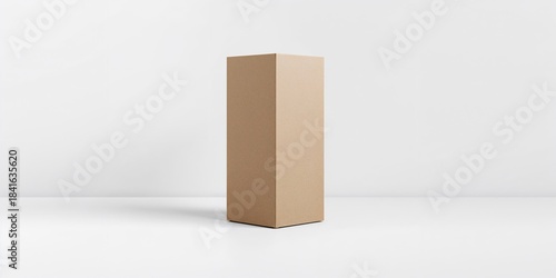 Tall cardboard box standing...