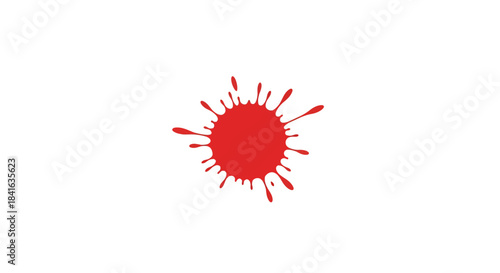 Crimson burst: A vibrant vector illustration of a dynamic paint splatter design element