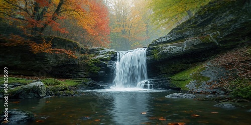 Colorful fall landscape fea...