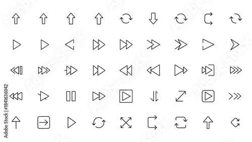Diverse vector arrows offering directional indication for ui ux design projects