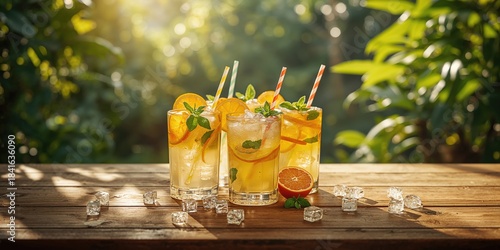 Glass of citrus lemonade fe...