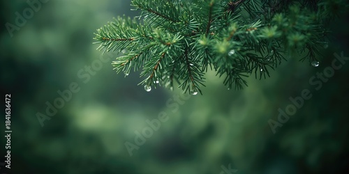 Close-up of lush pine leave...