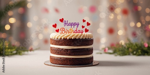 Decorated birthday cake sho...