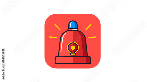 Vibrant alarm signal illustration conveying urgency and caution for emergency notification systems