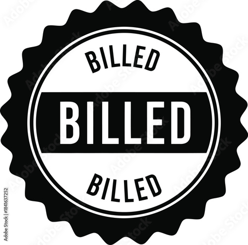 Vintage billed badge stamp