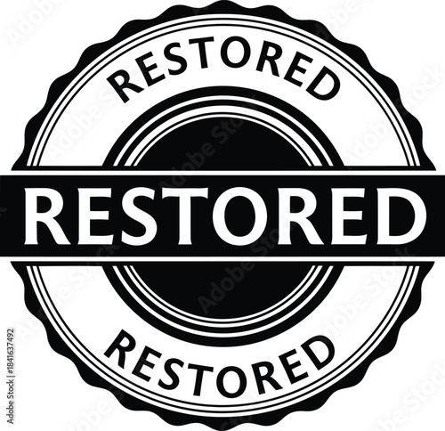 Vintage restored badge seal stamp