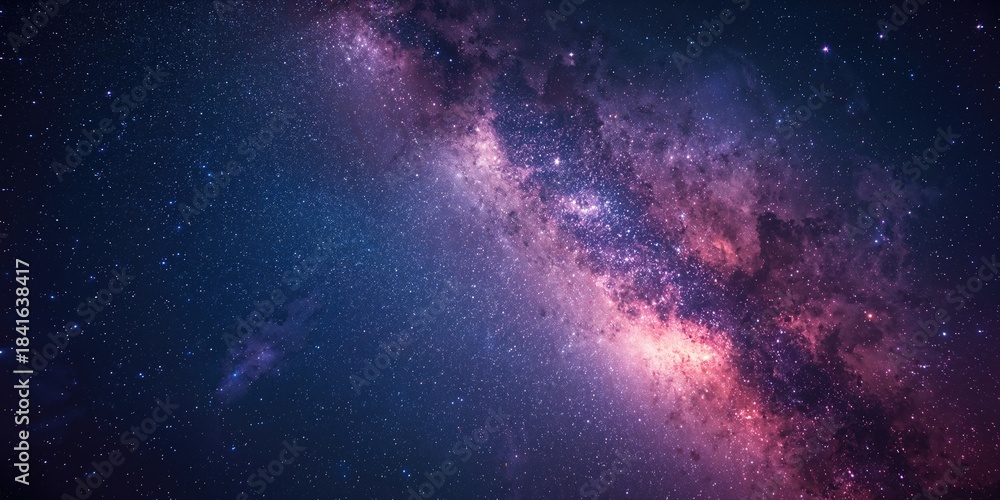 Obraz premium Starry night backdrop with space elements used for UI or presentation backgrounds, visual clarity