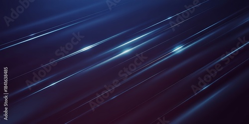 Abstract blue background with bright diagonal light streaks and glowing effects