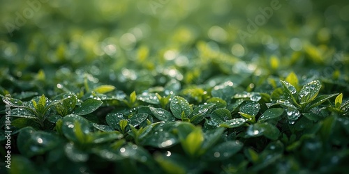 Green leaves resting on the...