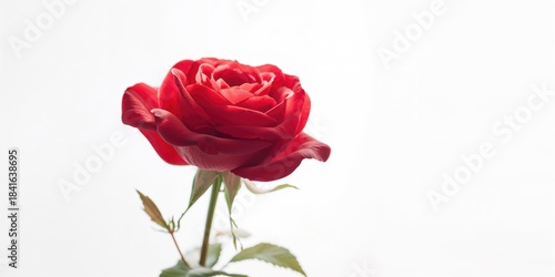 Single red rose with minima...