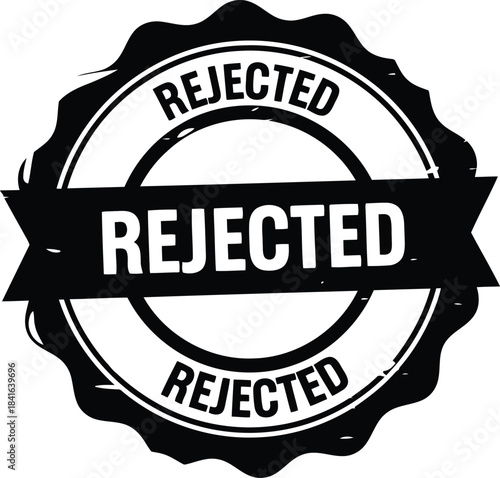 Vintage rejected stamp illustration