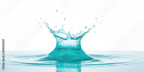 Blue water splash against a...