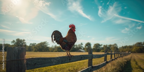 Black cock with a red comb ...