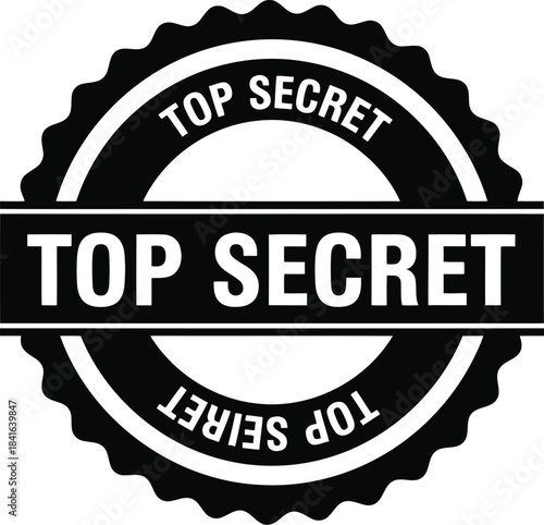 Top secret badge vector illustration