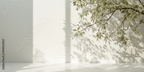 Shadowed leaves and tree br...
