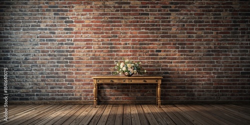 Brick wall surface serving ...
