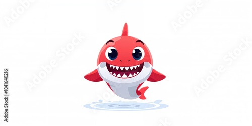 Animated shark character wi...