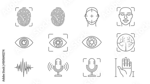 Collection of biometric authentication methods and access control identification systems