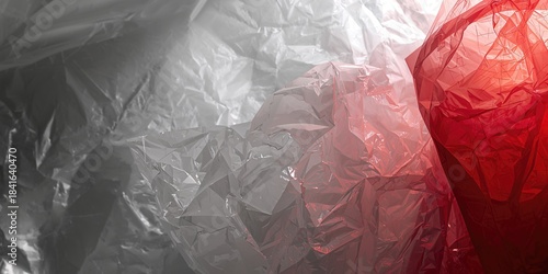 Crinkled polyethylene film ...