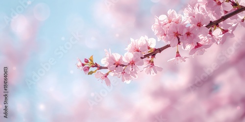 Closeup of cherry blossoms ...