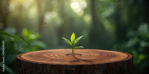 New growth sprouting from a...