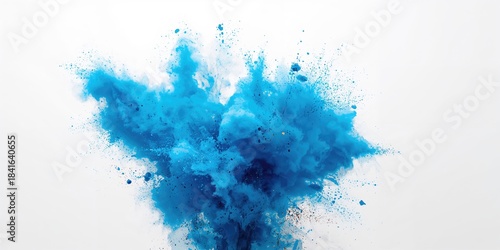 Blue burst against a white ...
