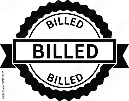 Vintage billed badge illustration