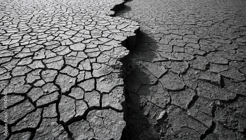 Desaturated image of dry cr...