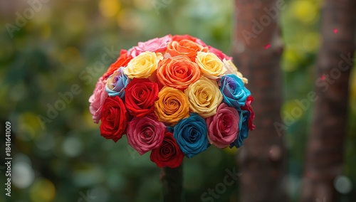 Colorful rose arrangement s...