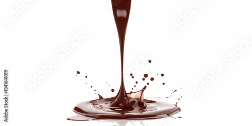 Melted chocolate spread on ...