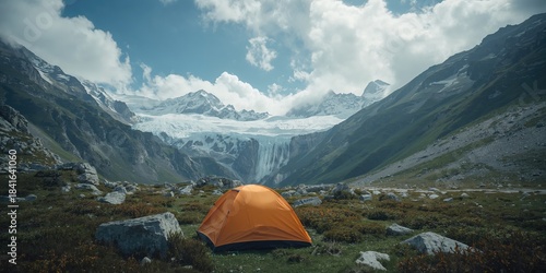 Vivid alpine scenery featur...