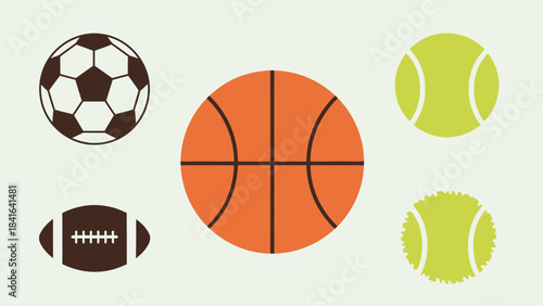 Diverse array of sport equipment featuring soccer basketball football and tennis balls