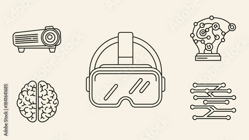 Digital Transformation Concept with Virtual Reality, Innovation, and Technology Integration