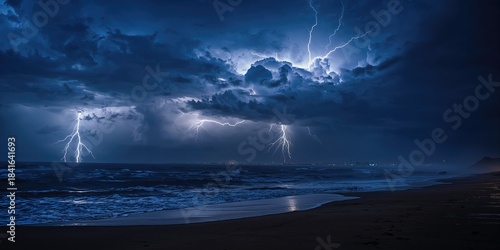 Electric storm over the bea...