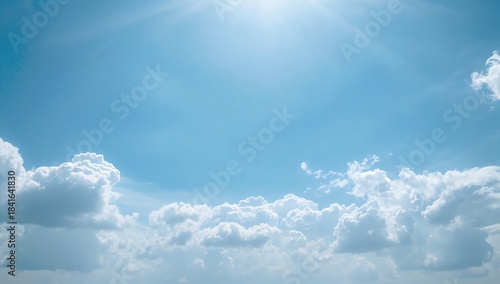 Blue sky with scattered clo...