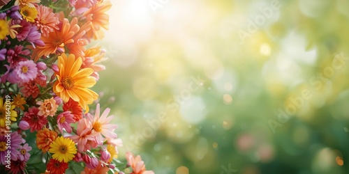 Bright spring blossoms serv...