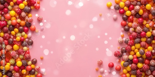 Bright colorful sweets back...