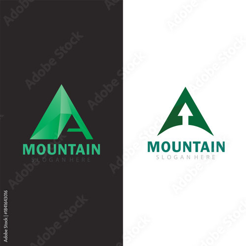 Majestic Mountain Ridge Vector Icon Perfect for Travel Company Branding and Marketing