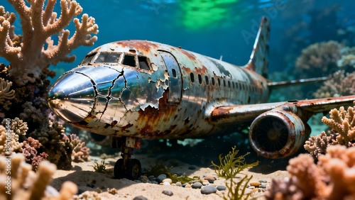 Wallpaper Mural Old, rusty passenger planes have been abandoned in the sea. Torontodigital.ca