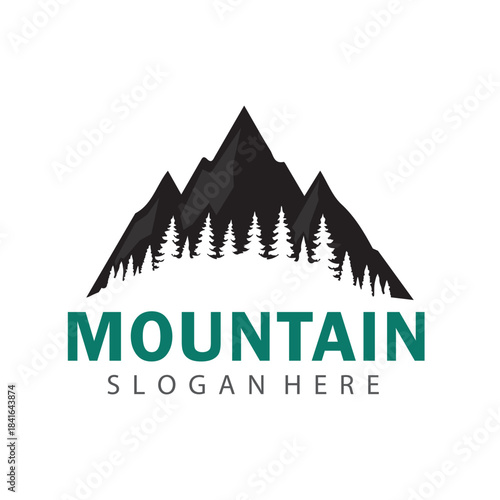 Simple Mountain Outline Logo for Eco-Friendly Adventure and Sustainable Tourism Branding